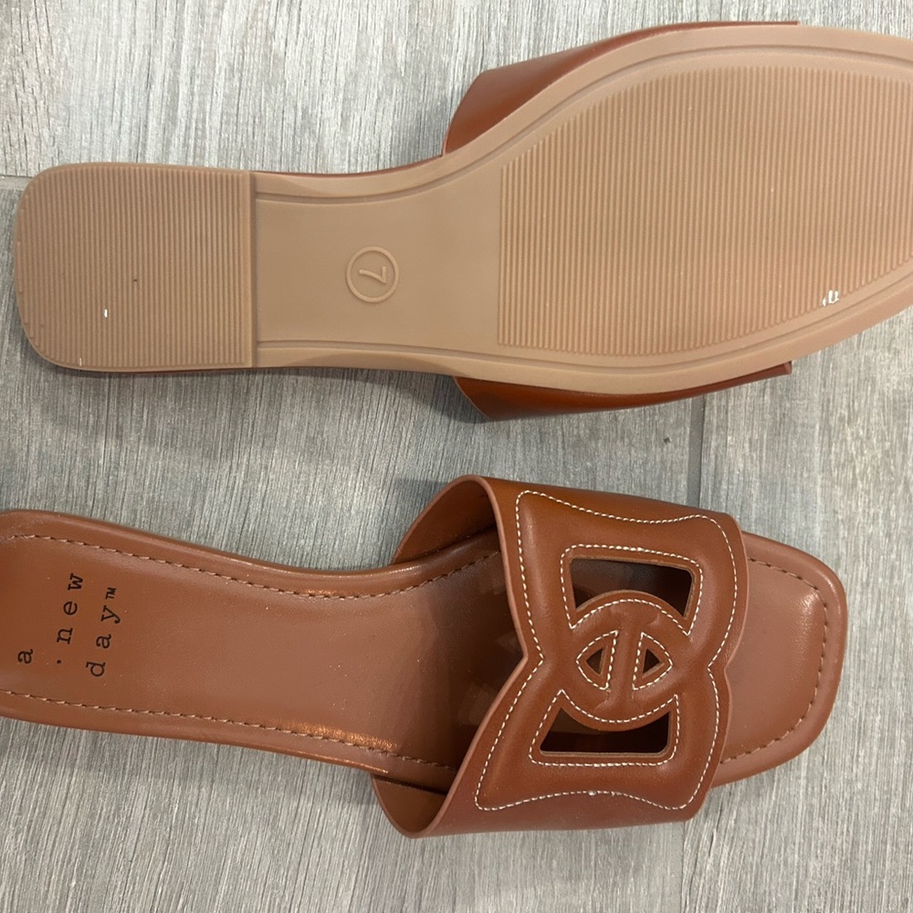a new day Tan Cutout Slide Sandals - Picture 2 of 2
